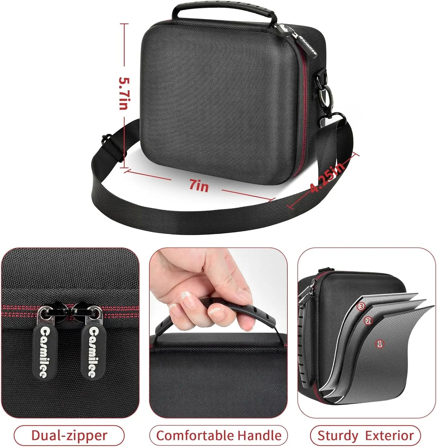 Camera Case for Sony Alpha ZV-E10 Alpha a6400/ a6700/ a6100/ a6000/ a6600/ a6500 Mirrorless Digital Camera, Hard Travel Bag with