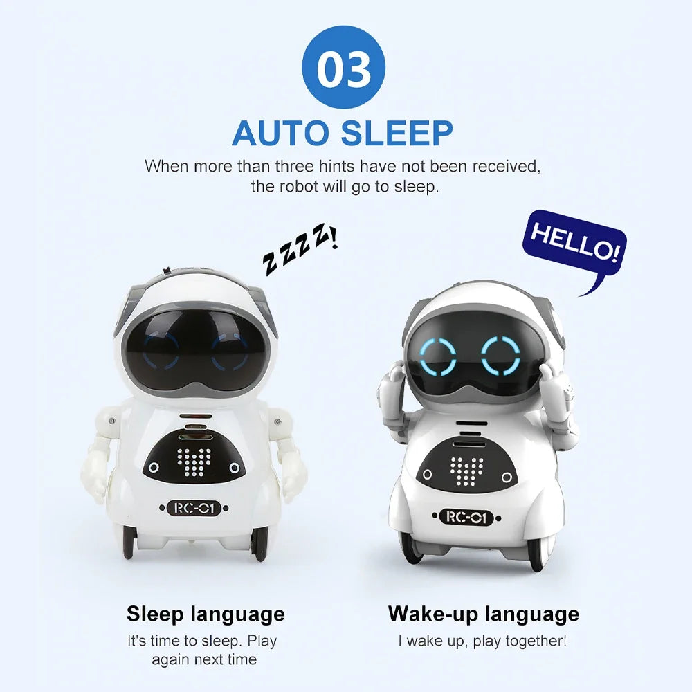 Pocket Robot Talking Interactive Dialogue Voice Recognition Record Singing Dancing Telling Story Remote Control Toy Gift for Kid