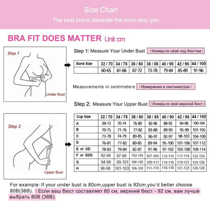 Plus Size Push Up Bra Wireless Front Closure - Seamless Comfort Bralette for Women, No Underwire Lift Support T-Shirt Bra