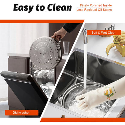 5 Tier  26/28/30/32cm Steame Cooker Steamer Pan Cook Food Veg Pot Stainless Steel Silver w/Glass Lid