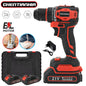 21V Brushless Electric Impact Driver Screwdriver Handheld Drill Set +2X Battery