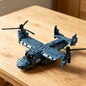 Military V-22 Osprey Tiltrotor Building Block Set Large High-Simulation Pulley Aircraft Model Propeller DIY Building Blocks