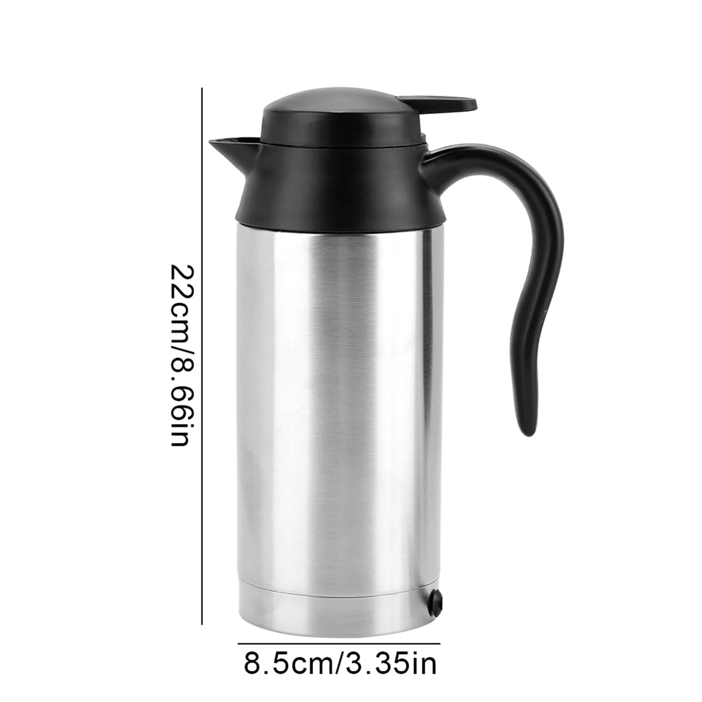 Portable 750ml 24V Travel Car Truck Kettle Water Heater Bottle Stainless Steel for Tea Coffee Drinking