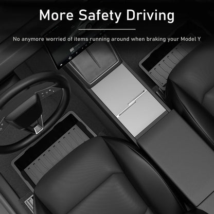 For Tesla New Model Y 2025 Launch Juniper Seat Storage Box Center Console Organizer Bins Front Rear Tray Trash Accessories