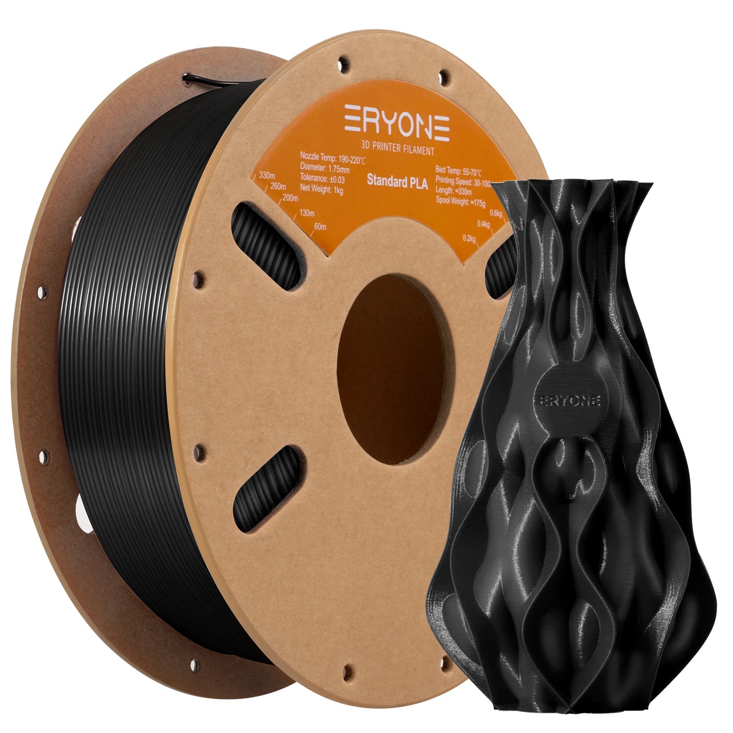 ERYONE 1/5/10KG Standard PLA Premium Filament 1.75mm 3D Print, Multicolor Available,big sale 1kg pla filament,1kg/spool