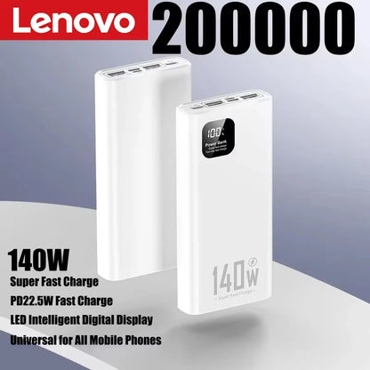 Lenovo 140W PowerBank 500000mAh High Capacity Super Fast Charging Portable Battery CCC Charger for iPhone Samsung Huawei 2026