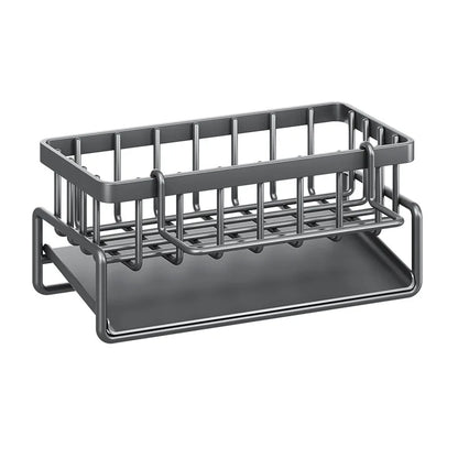 1 Pcs Kitchen Space Aluminum Sink Drain Rack Sponge Storage Faucet Holder Soap Drainer Shelf Basket Organizer Bathroom Accessories