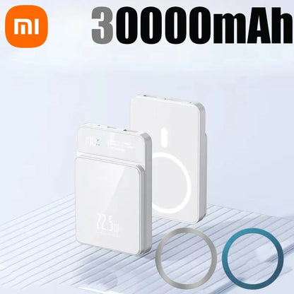 Xiaomi PD 22.5W Fast Charging Power Bank 500000mAh 15W Magsafe Wireless Charger for iPhone 16 Samsung Powerbank Magnetic Ring