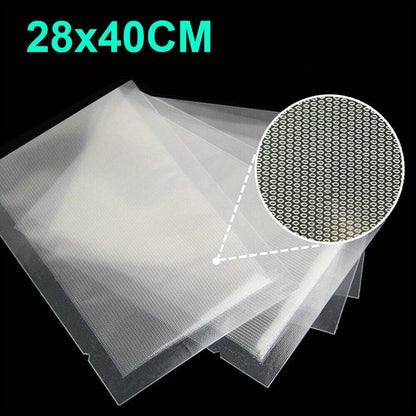100PCS Textured Vacuum Sealing Pocket For Food Sealer, No Embossing Vacuum Food Sealing Pocket, 28*40cm/20*30cm/15*25cm