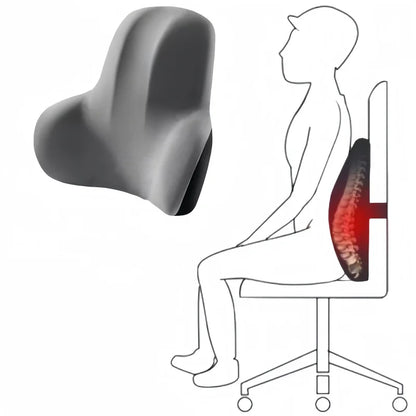 1pc Memory Foam Lumbar Back Cushion for Car Office Gaming Chairs and Postpartum Waist Support Multi Functional Pain Relief Pillo