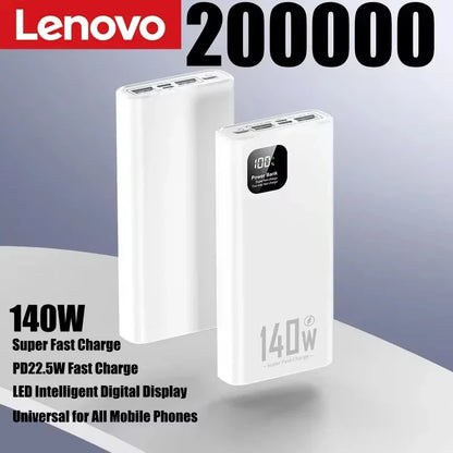 Lenovo Portable PowerBank 140W Super Fast Charging 500000mAh Large Capacity External Battery Charger Powerbank For Xiaomi iPhone