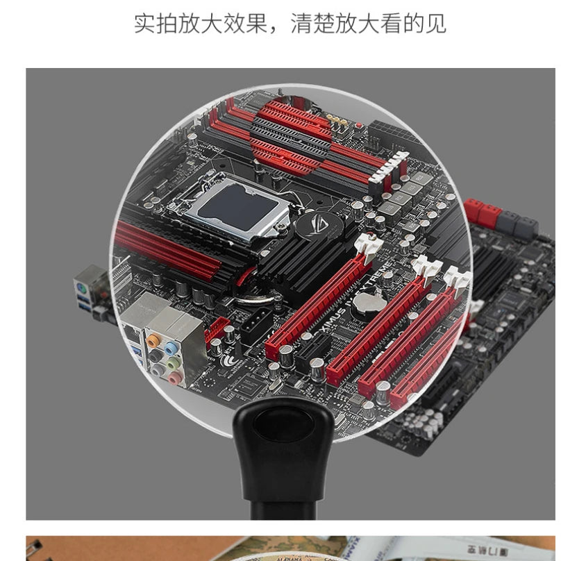 XMSJ 3X 10X Magnifying Glass Pro - Hands-Free, Adjustable, Stand-Neckwear Magnifier for Seniors, Low Vision, Reading, Sewing