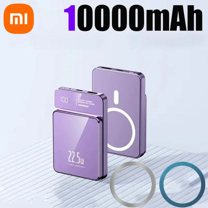 Xiaomi PD 22.5W Fast Charging Power Bank 500000mAh 15W Magsafe Wireless Charger for iPhone 16 Samsung Powerbank Magnetic Ring