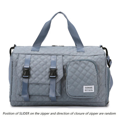 Durable Nylon Travel Duffle Bag, Portable Sports Gym Bag for Overnight Trips Shoulder Duffel Training Bag, Spacious Argyle