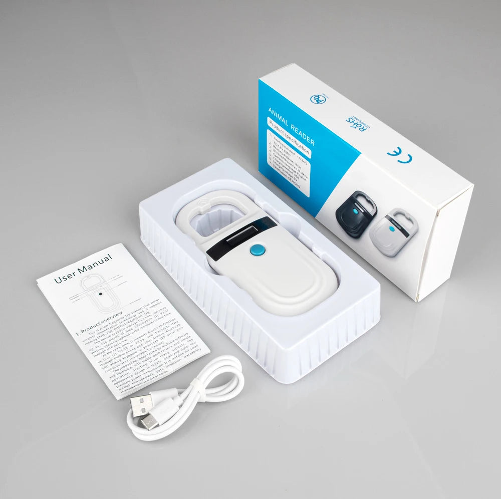 134.2KHz RFID Animal Reader 15 Digits 125KHz Pet ID Scanner EMID FDX-B ISO 11784/85 Microchip Tag Registration For Cow Fish Dog