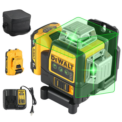 2026 Dewalt DW089LG 3 Sides*360 Degree Vertical 12V Lithium Battery 12 Lines Laser 360 Level Horizontal Green Meter Outdoor