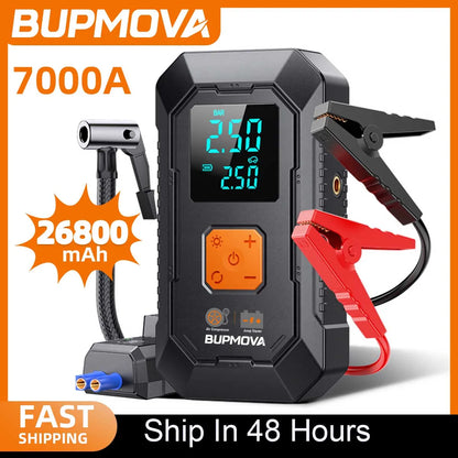 4 In 1 8000A Car Jump Starter 150PSI Air Pump Car Battery Booster Engine Starting Device Tire Air Compressor Power Bank