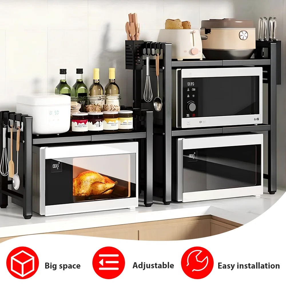 Microwave Oven Shelf Stand Rack Microwave Storage Rack Modern Kitchen Storage Rack Kitchen Accessories Organizer Shelf