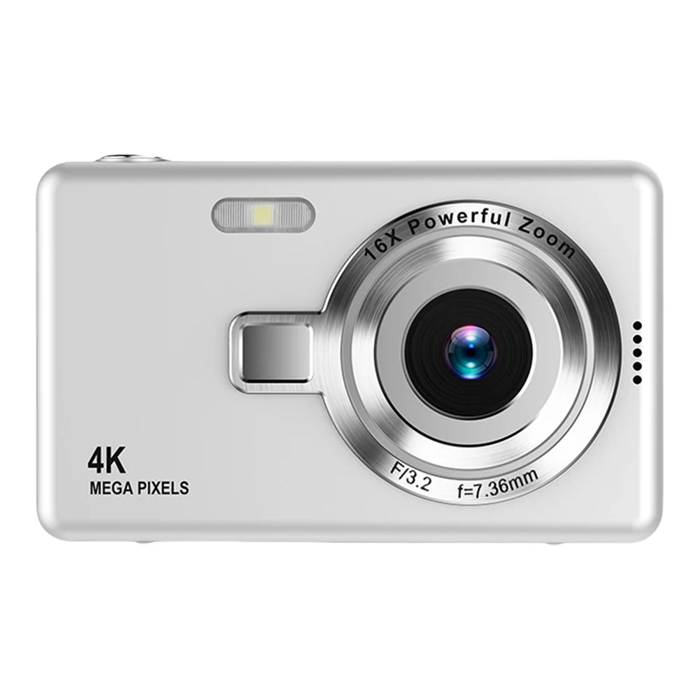 4K HD 1080P Digital Camera 96MP Portable Vlogging Camera 16X Zoom Camcorder Camera 2.4 Inch IPS Screen for Photography and Video