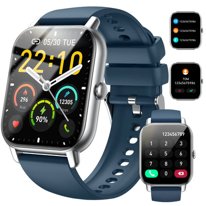 Jxrev Smart Watch, 1.85" Sports Watch for IP68 Waterproof, 110+ Sport Modes, Fitness Activity Tracker, Ultra Thin Watch.