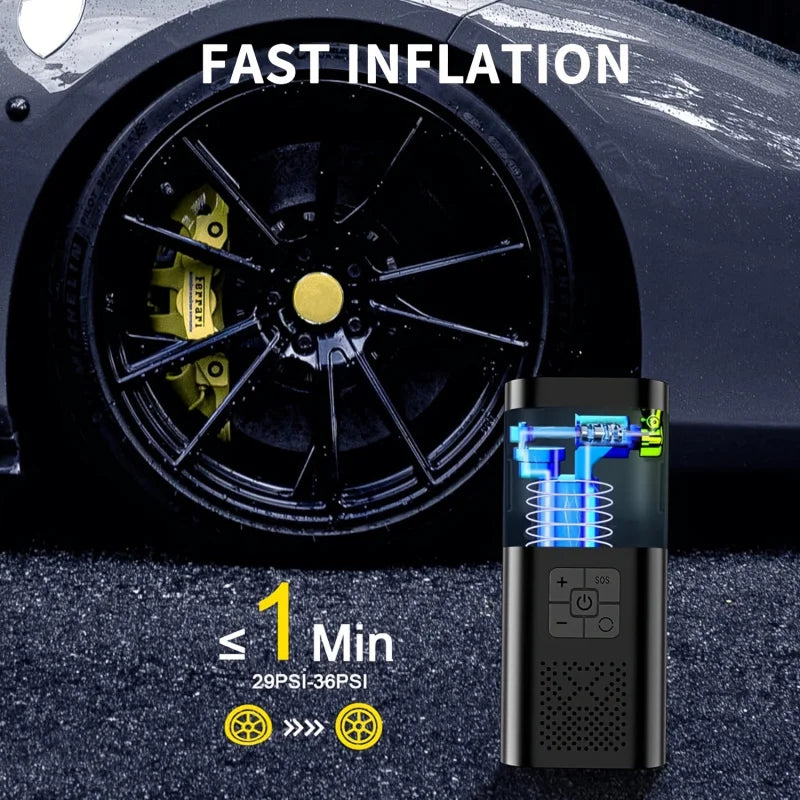 Car wireless inflator portable car auto inflator small sedan tire inflator motorcycle bicycle basketball inflator carryable
