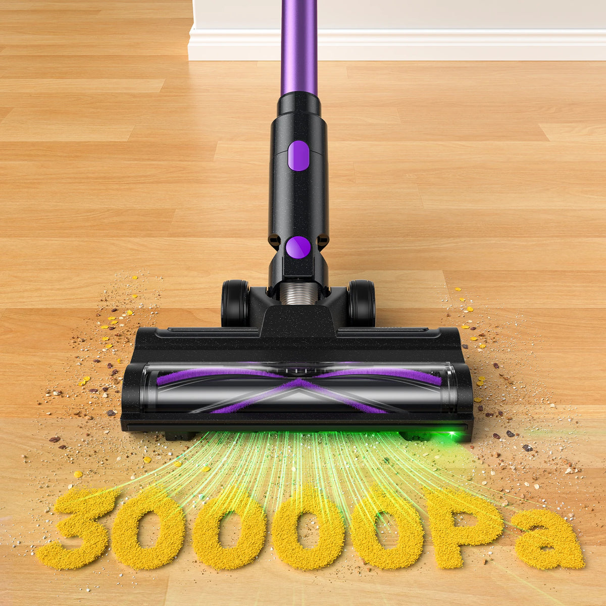 Lubluelu P4 Cordless Vacuum Cleaner 30Kpa Suction, 40Mins Runtime, Self-Standing, Green LED, for Hard Floor Carpet Pet