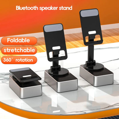 3 IN 1 Multifunction Mobile Phone Stands BT Speaker with Charging Function Foldable Rotation Audio Entertainment Desktop Stand