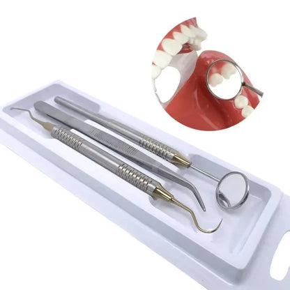 Dental Instruments Set Stainless Steel Teeth Care Tools for Dentist with Mirror Probe Tweezers Spoon Excavator