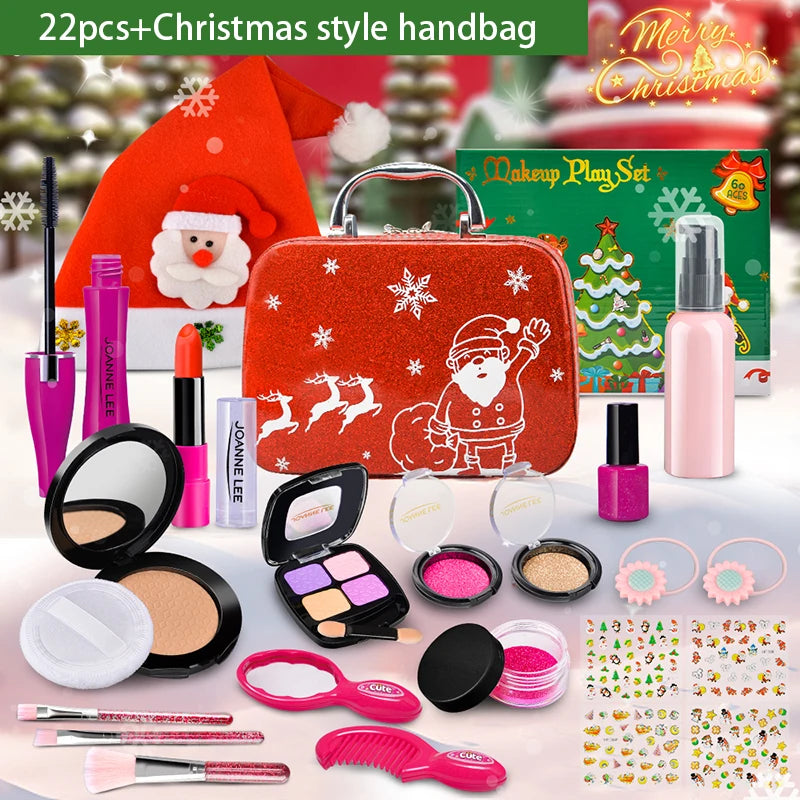 Simulation Cosmetics Set Kids Play House Toys Make up Lipstick Nail Paint Educational Toys Pretend Girls Game Christmas Gift