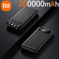 Xiaomi 200000mAh Solar Power Bank Large Capacity Mobile Power Fast Charging Battery with 4 Cables For iPhone Samsung Huawei