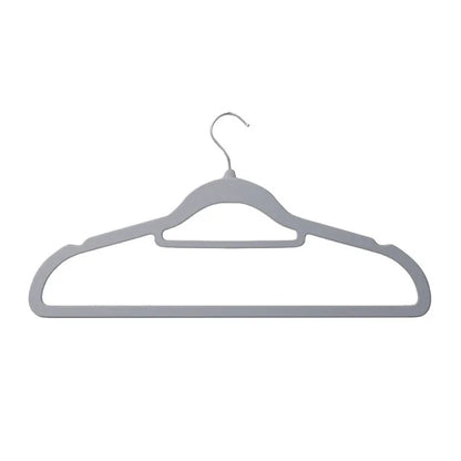 Home Use Flocking Clothes Hanger Anti-Slip Shirt Drying Rack Store Shoulder Corner Seamless Hanging Closet Storage Tool