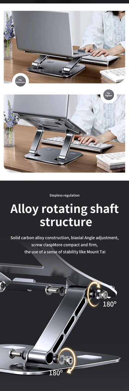 Phone Tablet Stand Adjustable Aluminum Alloy Laptop Tablet up to 17' Laptop Portable Folding Stand Cooling Stand Support