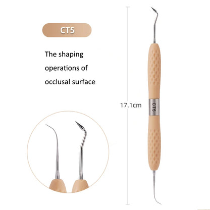 Dental Resin Spatulas Resin Filler Aesthetic Restoration Kit Silicone Handle For LM Resin Knife Plastic Dresser Dentistry Tool