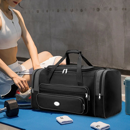 Travel Duffle Bag for Men Women with Shoe Compartment Weekender Bag Adjustable Strap Gym Bag Tote Bag for Sports Bussiness Trip