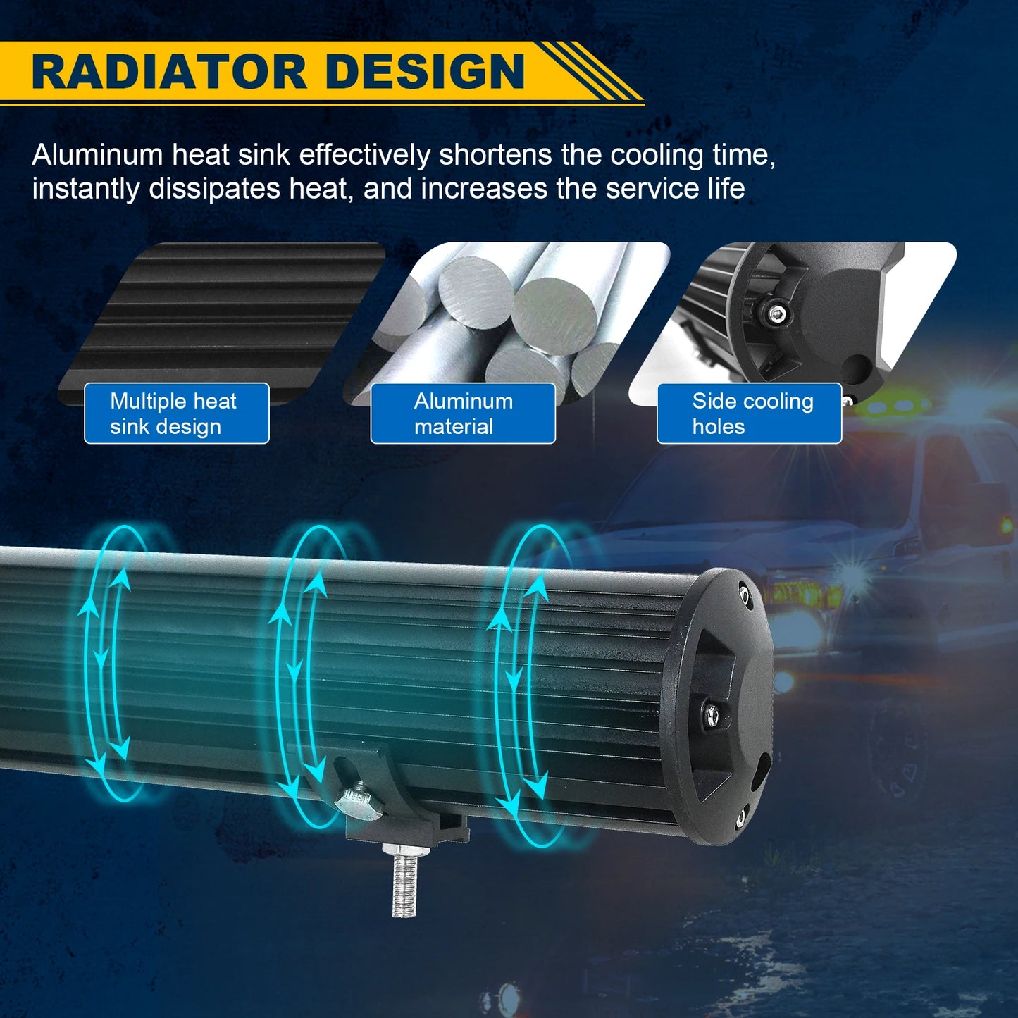 7D 20'' 23'' 45'' 216w 252w 288w 324w LED Light Bar Offroad Driving Lights Combo Work Light Bar 12v 24v Truck SUV ATV 4WD 4x4