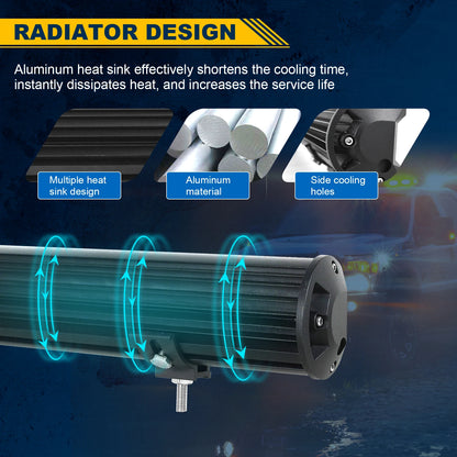 7D 20'' 23'' 45'' 216w 252w 288w 324w LED Light Bar Offroad Driving Lights Combo Work Light Bar 12v 24v Truck SUV ATV 4WD 4x4