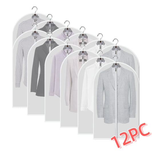 Clothes Hanging Transparent Dust Proof Cover Waterproof Hang Dust Cover with Zipper Clothes Storage Bag Clothes Organizers