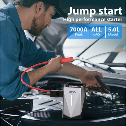 Car Jump Starter 6000A Peak 26800mAh 12V Auto Booster Battery Charger Jumper Box with Fast Charging With LED Screen