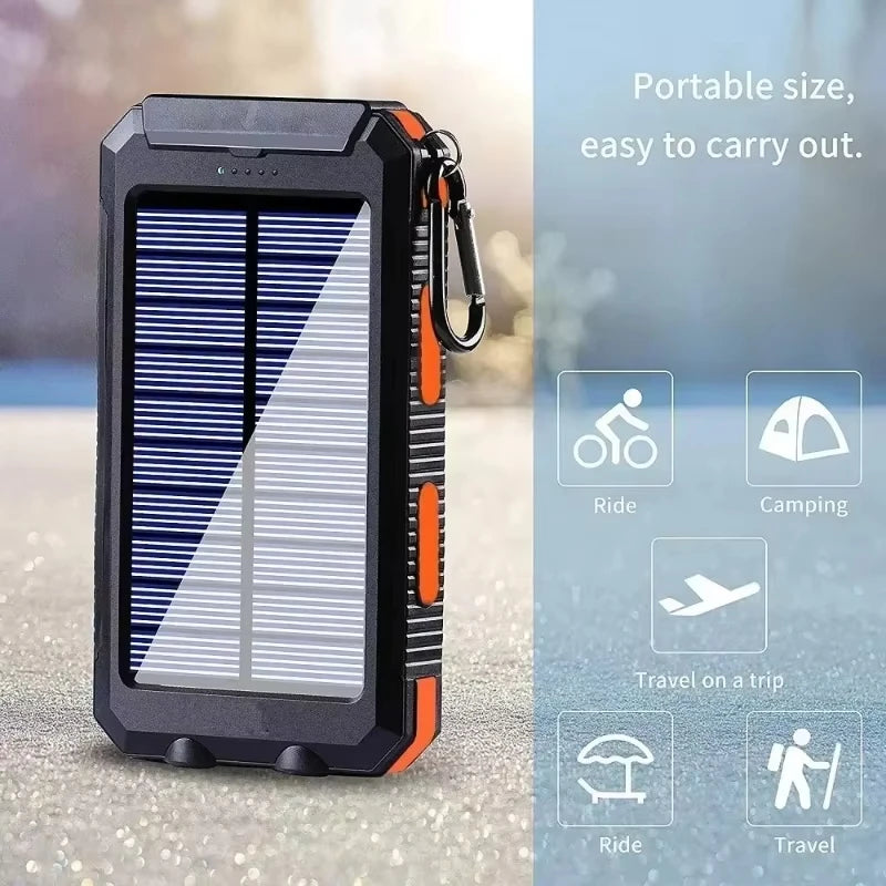 Xiaomi 200000mAh Power Bank Fast Charging Outdoor Large Capacity External Battery Solar PowerBank Flashlight For iPhone Samsung