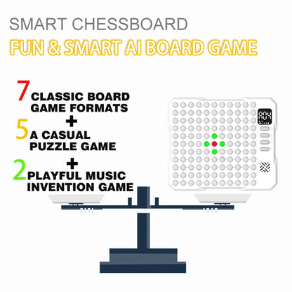 14 in 1 Multifunctional Smart Board Game Electronic Chess Backgammon Go Tic-Tac-Toe Whack-a-Mole Combe for Kids Educational Toy