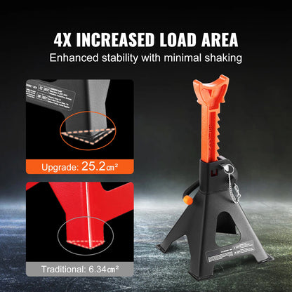 SucceBuy Jack Stands 3/6 Ton Capacity Car Jack Stands Double Locking Adjustable Height for lifting SUV Pickup Truck Car UTV ATV