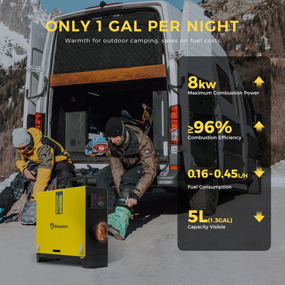 8KW Diesel Air Heater 12V/24V/220V Parking Heater With LCD Panel Remote Control Rapid Heating Car Heater For Truck Boat Factory