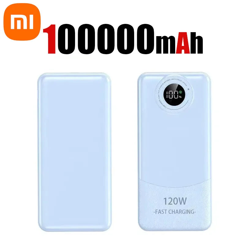 Xiaomi 120W 200000mAh Ultralarge Capacity Power Bank Fast Charging Portable Digital Display Power Bank For iPhone Samsung Huawei