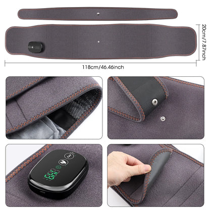 New Upgrade Electric Heating Massaging Waist Belt Relieve Fatigue Relax Muscle Red Light Hot Compress Vibration Massage