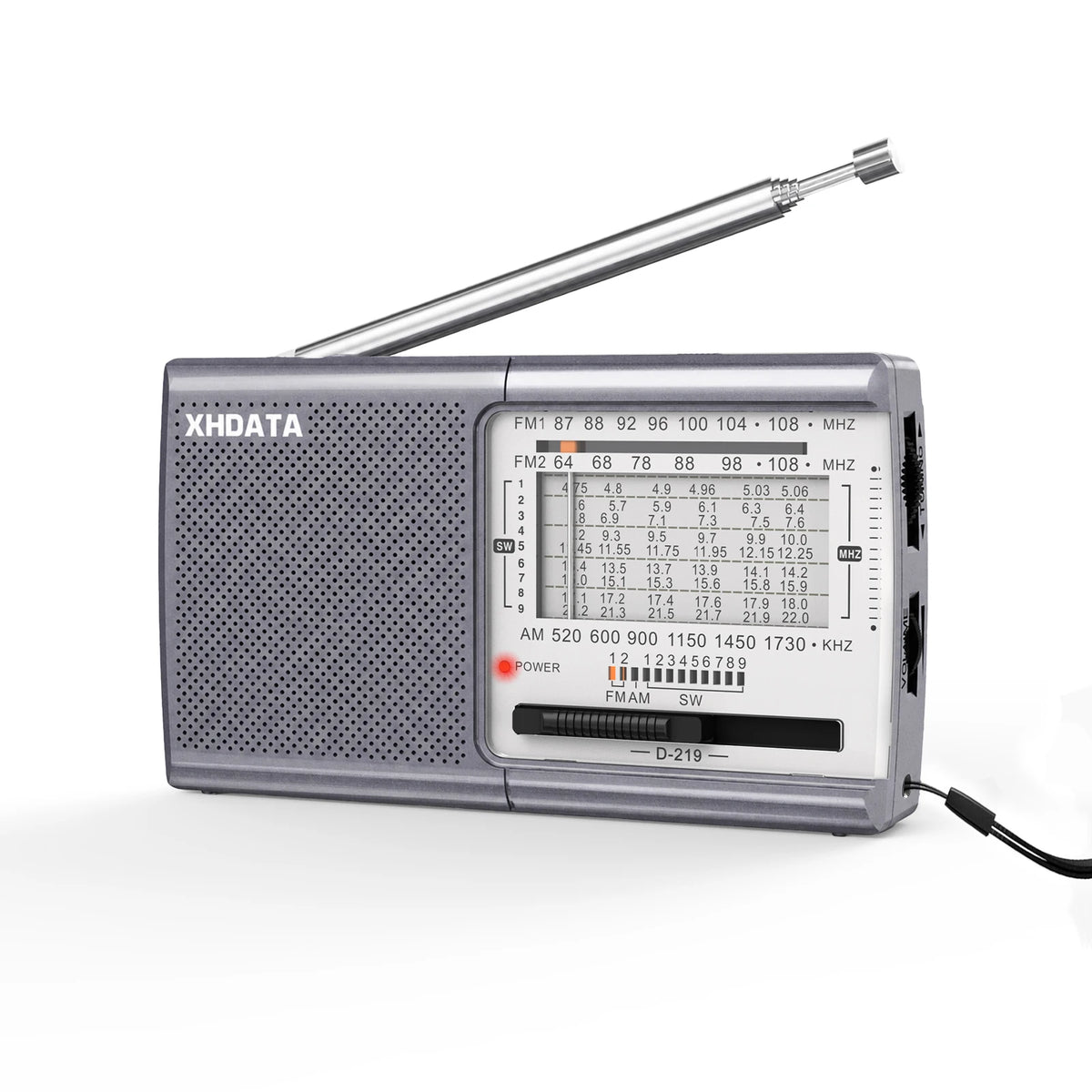 XHDATA D-219 Portable Pocket Radio TECSUN R-9012 FM AM SW Receiver Great Sound Headphone Jack for Elderly Home Outdoor Travel