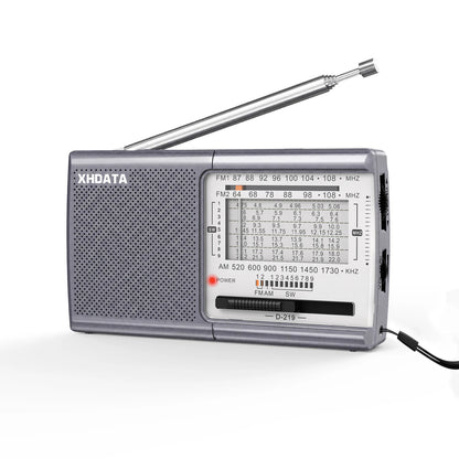 XHDATA D-219 Portable Pocket Radio TECSUN R-9012 FM AM SW Receiver Great Sound Headphone Jack for Elderly Home Outdoor Travel