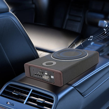 8 Inch Ultra Slim Car Subwoofer Under Seat Car Active Subwoofer Compact Car Bass Audio Car Stereo Amplifier Speaker DC 12V 600W