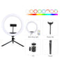 26cm 10inch Led Selfie Ring Light Round Ring Lamp with Phone Holder Photography Fill Lighting with Tripod for Youtube Live Video