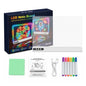 LED Drawing Board for Kids Rechargeable Light-Up Acrylic Neon Board with Timer and Built-in Stand Digital Battery