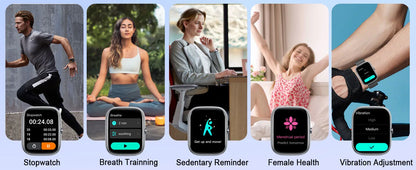 Jugeman 1.91" Smartwatch (Answer/Make Call), IP68 Waterproof Fitness Tracker, 110+ Sport Modes, Heart Rate and Sleep Monit.
